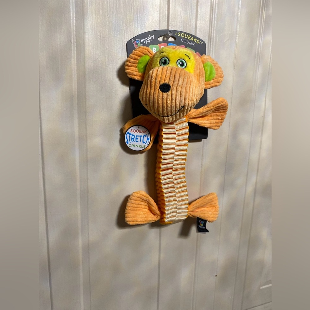 Spunky Pup Wibbleez Straight Squeaky Dog Puppy Toy 11”
